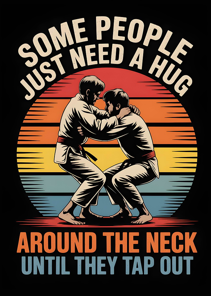 Funny Jiu-Jitsu Hug Graphic