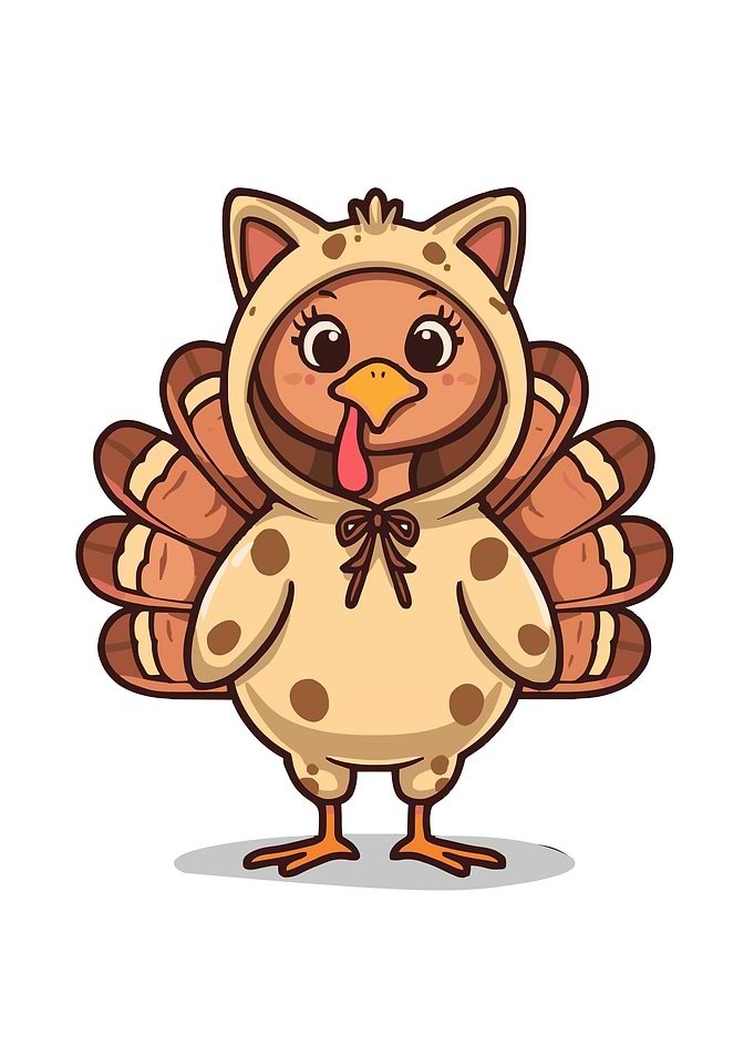 Funny Turkey Cat