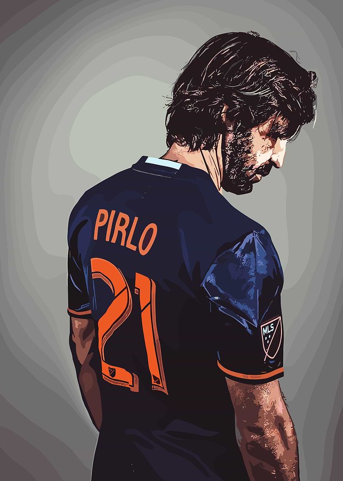 Andrea Pirlo Soccer Portrait