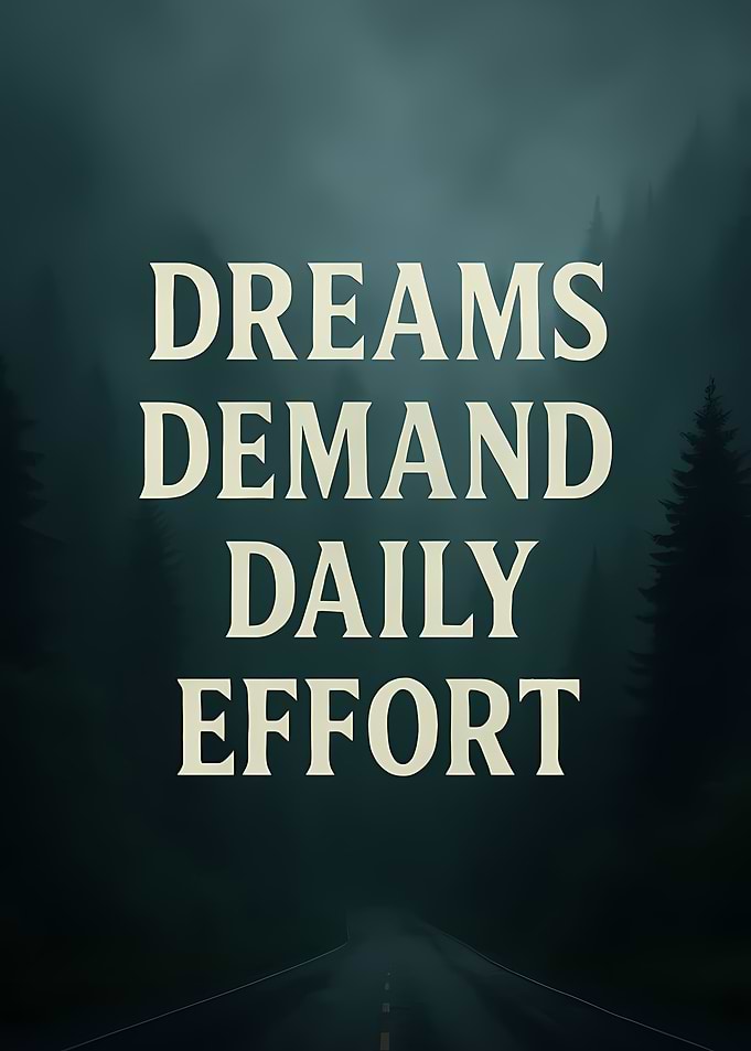 Dreams Demand Daily Effort Motivation