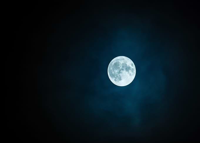 Full Moon in the Night Sky