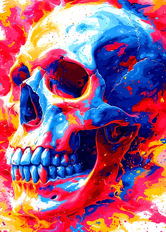 Colorful Skull Art