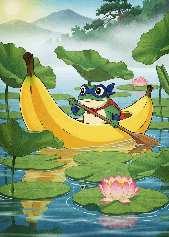 Frog Superhero Banana Boat
