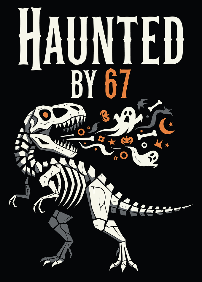 Haunted by 67 Dinosaur Skeleton Ghosts