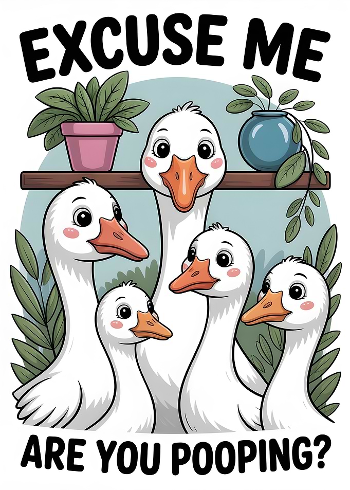 Excuse Me Are You Pooping Geese