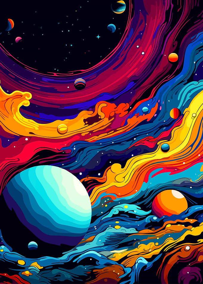 Colorful Abstract Space Art