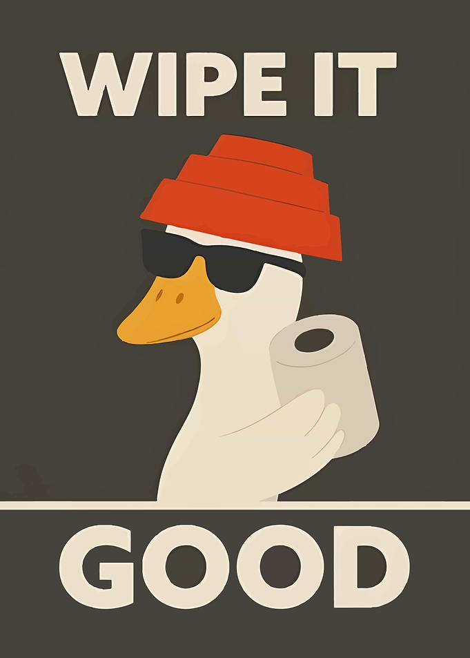 Wipe It Good Duck Cartoon