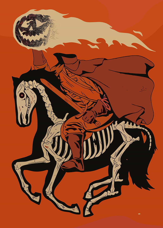 Headless Horseman with Pumpkin Head