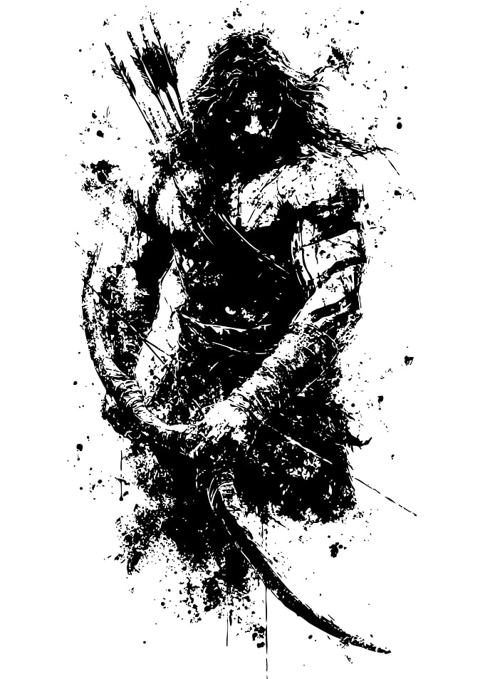 Archer in Black and White