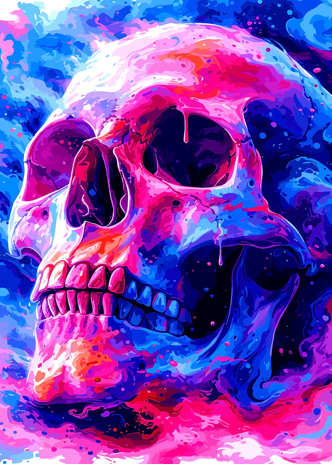 Colorful Skull Art