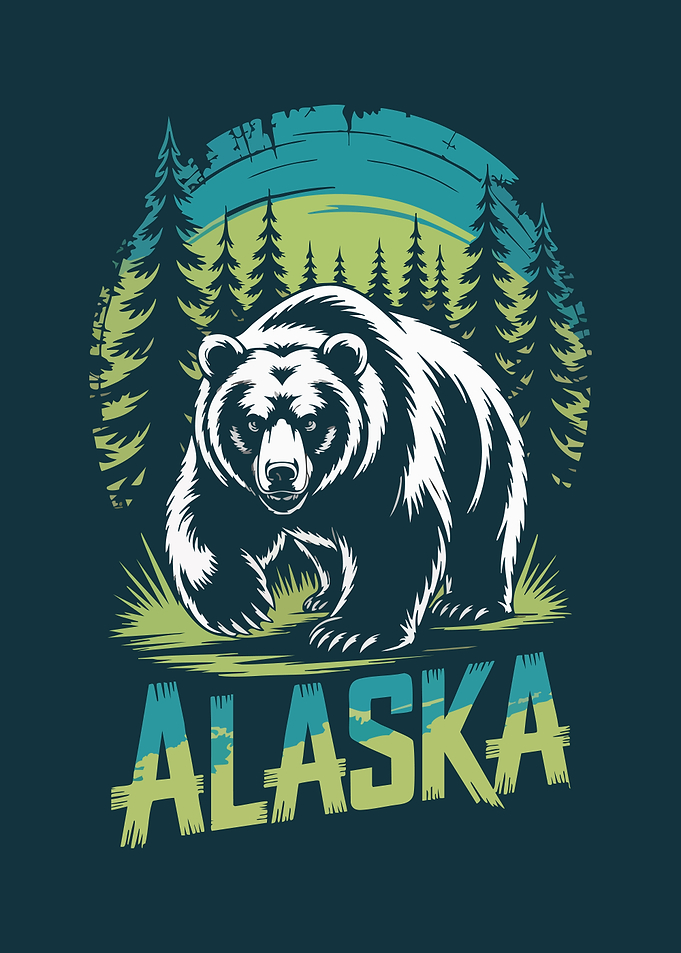 Alaska Bear Graphic Design