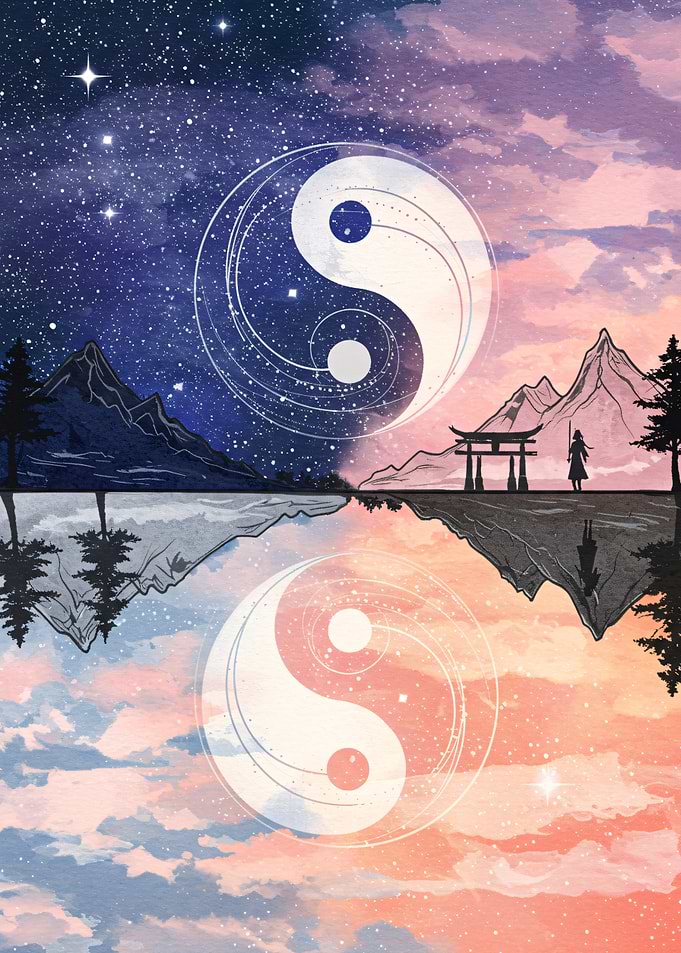 Yin Yang Landscape Reflection