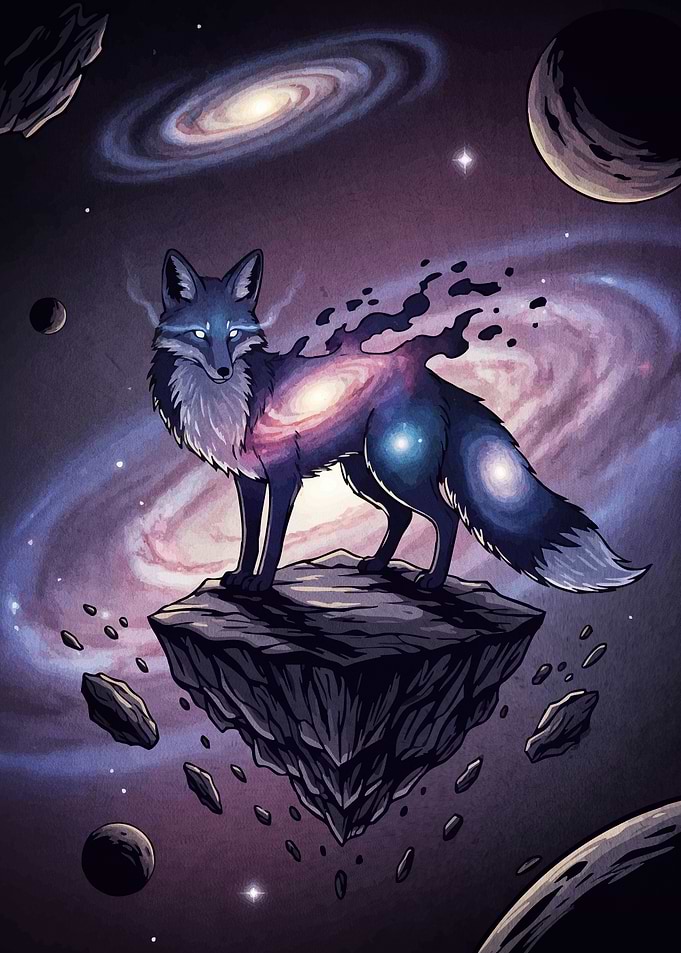 Cosmic Fox Floating Island