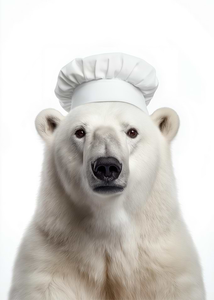 Polar Bear Chef Portrait