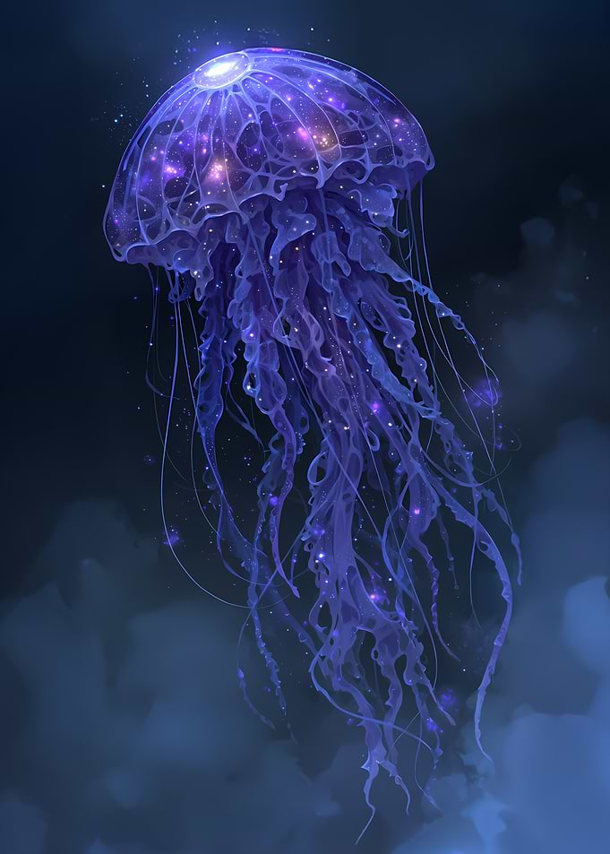 Celestial Jellyfish Digital Art