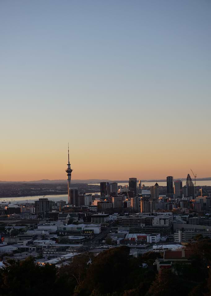 Auckland Cityscape at Sunset