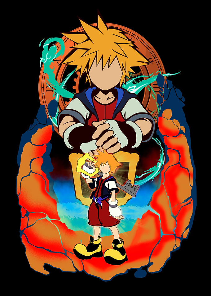 Kingdom Hearts Sora Digital Art