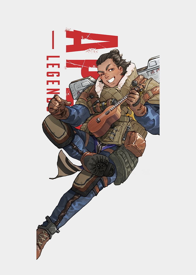 Apex Legends character with ukulele