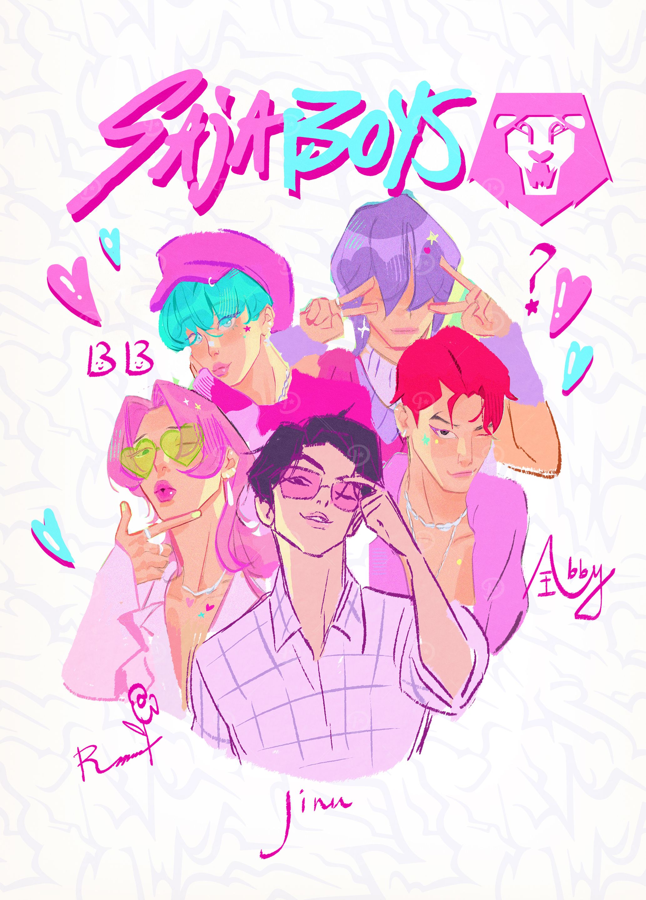 SAJA BOYS: Neon K-Pop Aesthetic