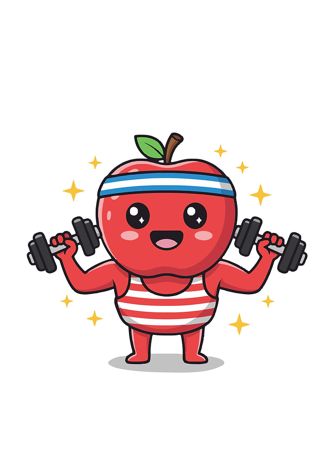 Cartoon Fitness Fruit