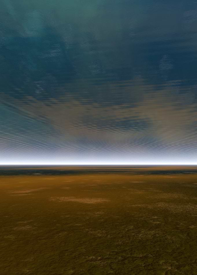 Barren Landscape with Blue Sky