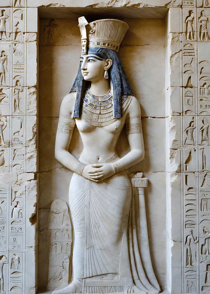 Egyptian Relief Sculpture of a Woman