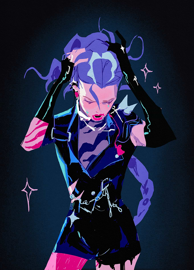 Rumi in Electric Punk Style