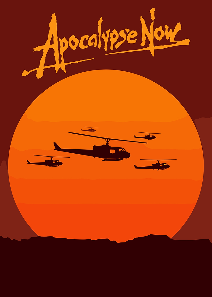 Apocalypse Now helicopters sunset poster