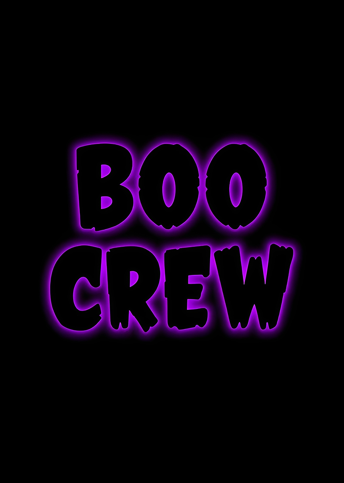 Boo Crew Halloween Text Art