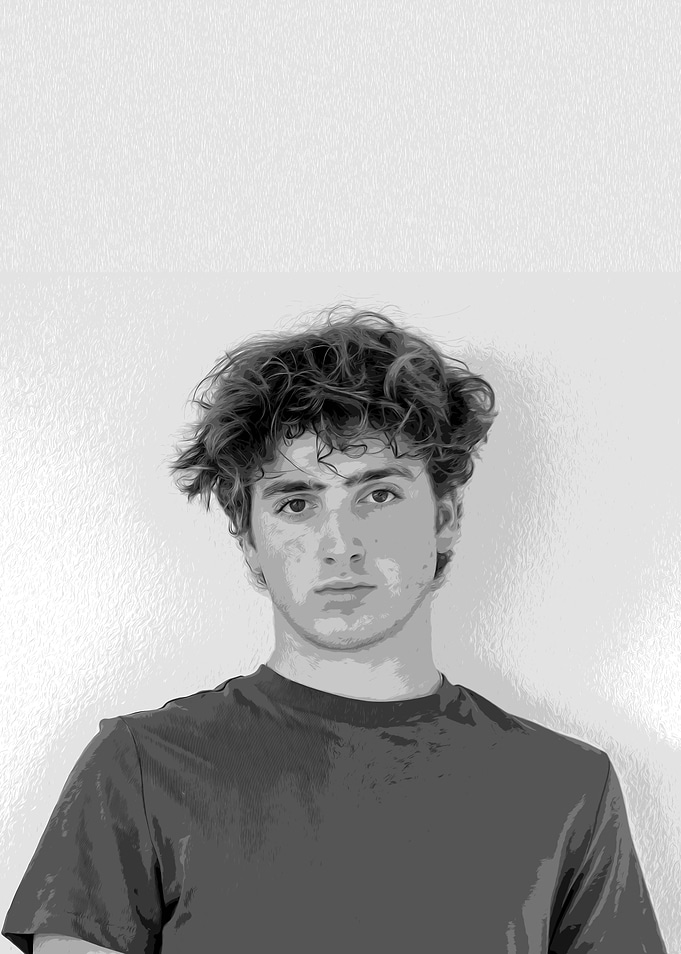 Monochrome Portrait of Benson Boone