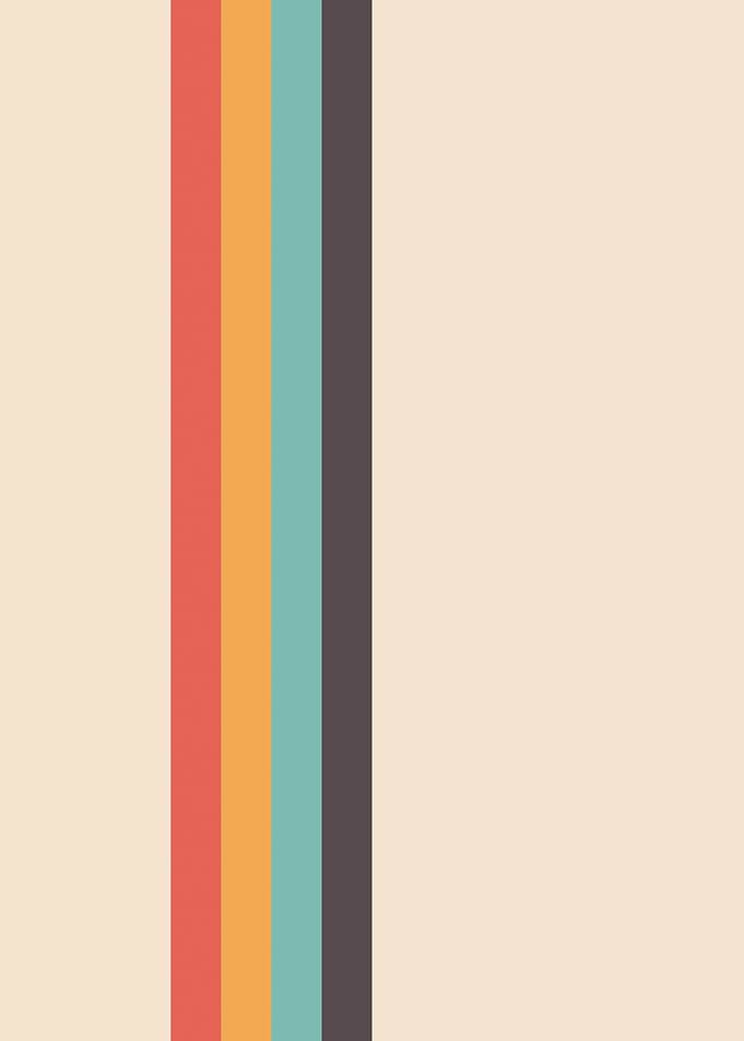 Retro Stripes on Beige Background