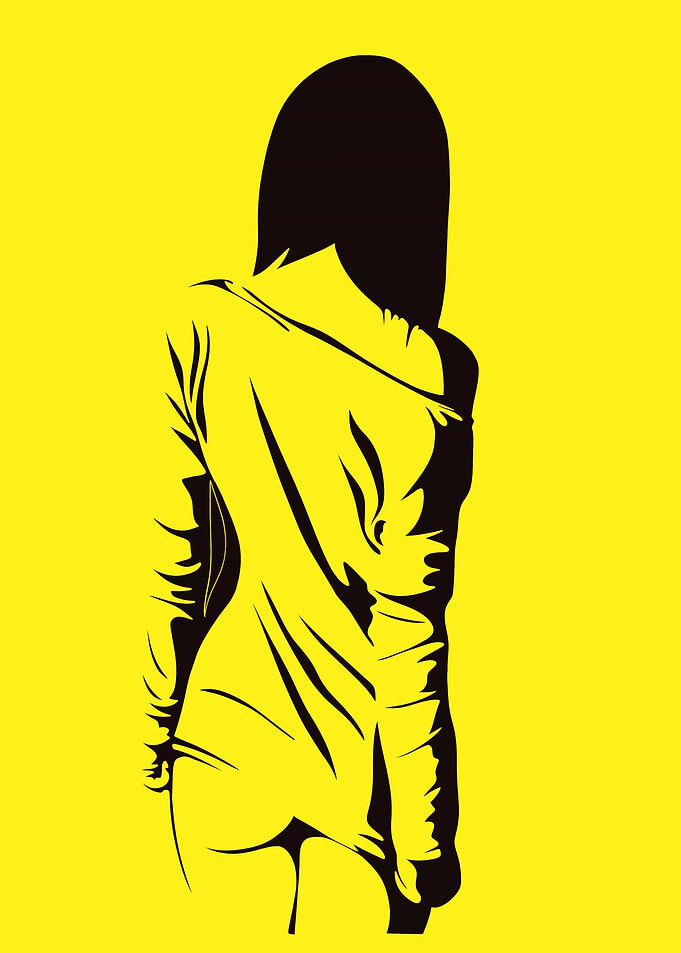 Woman in Yellow Jacket Illustration