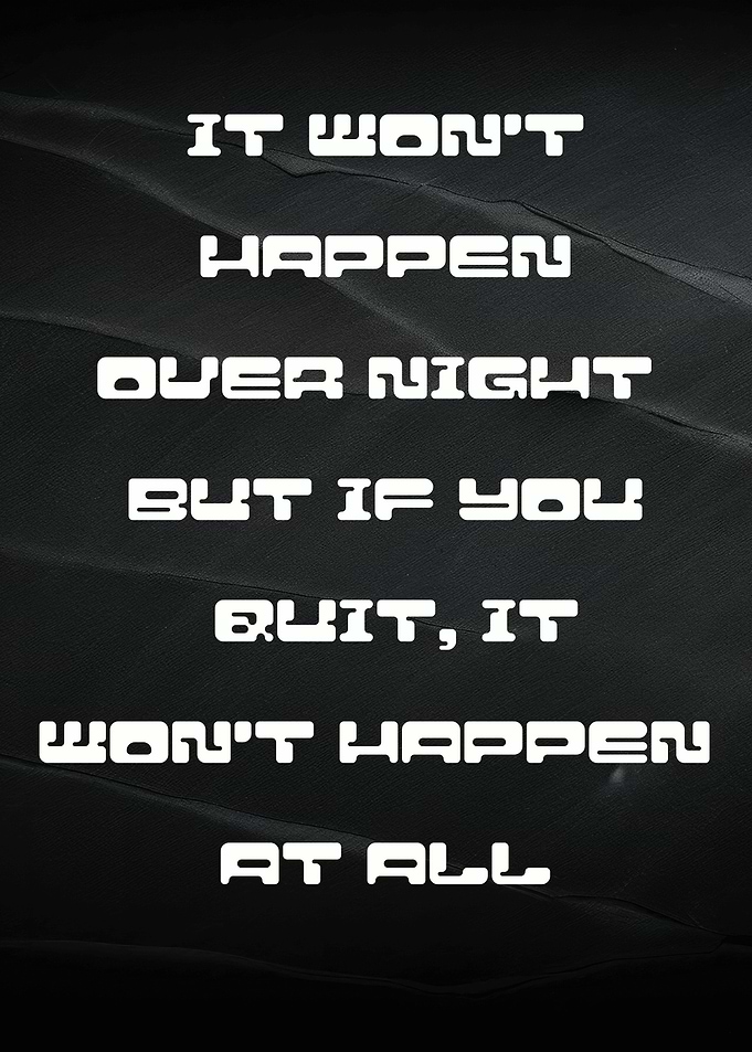 Inspirational Quote on Black Background