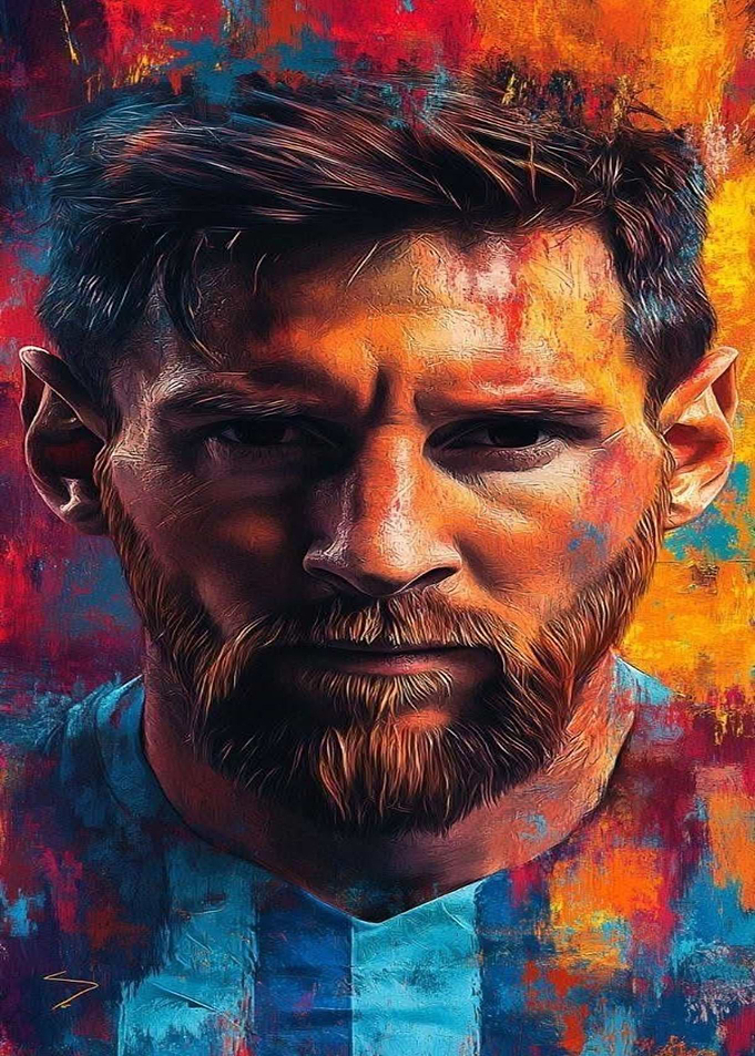 Lionel Messi Portrait - Digital Painting