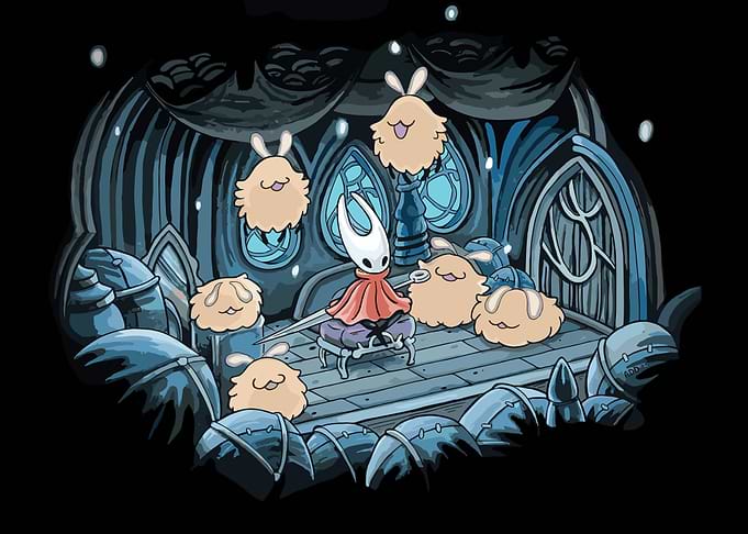 Hollow Knight silksong with Lemmings