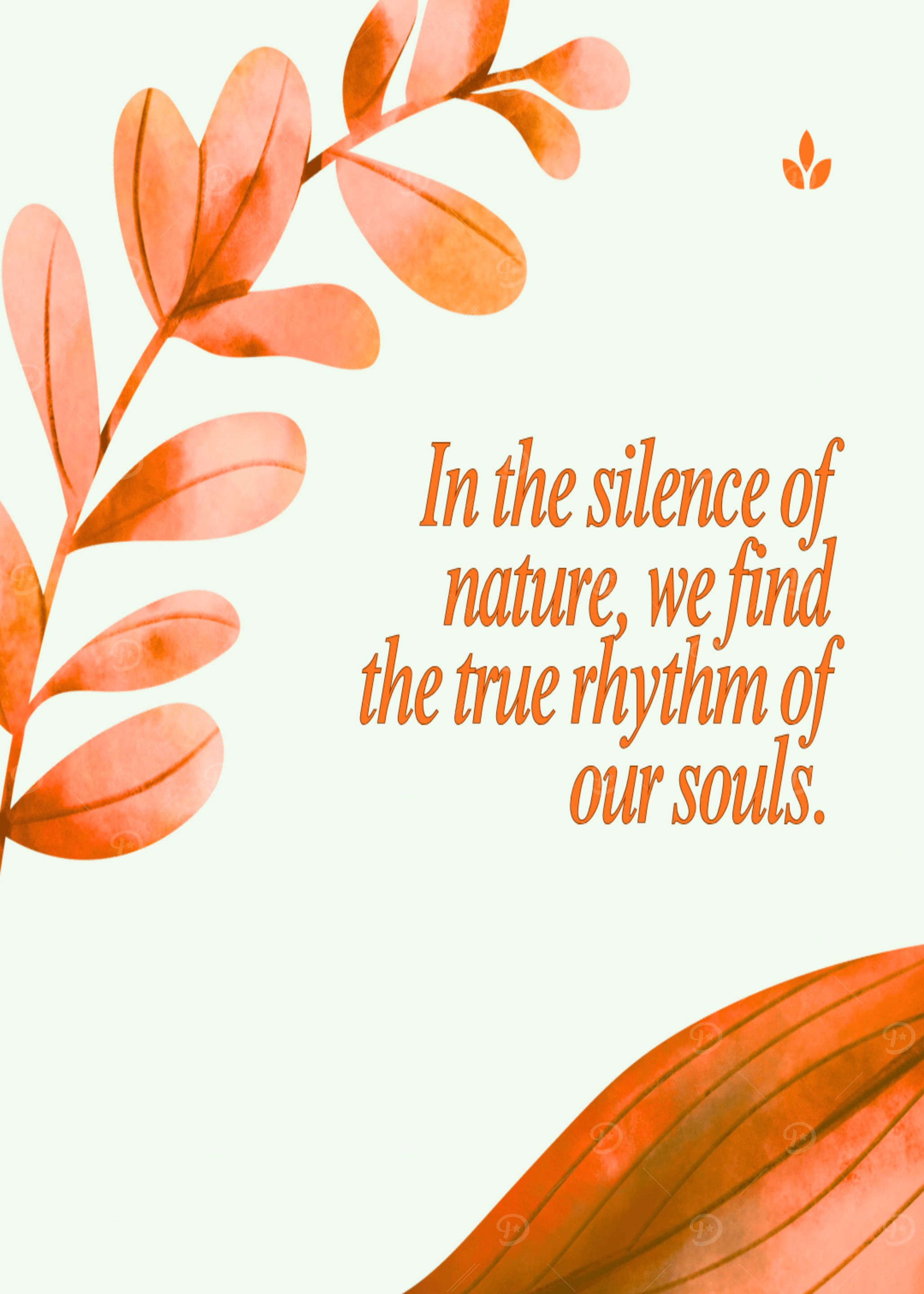Nature's Silence: Inspirational Quote Art