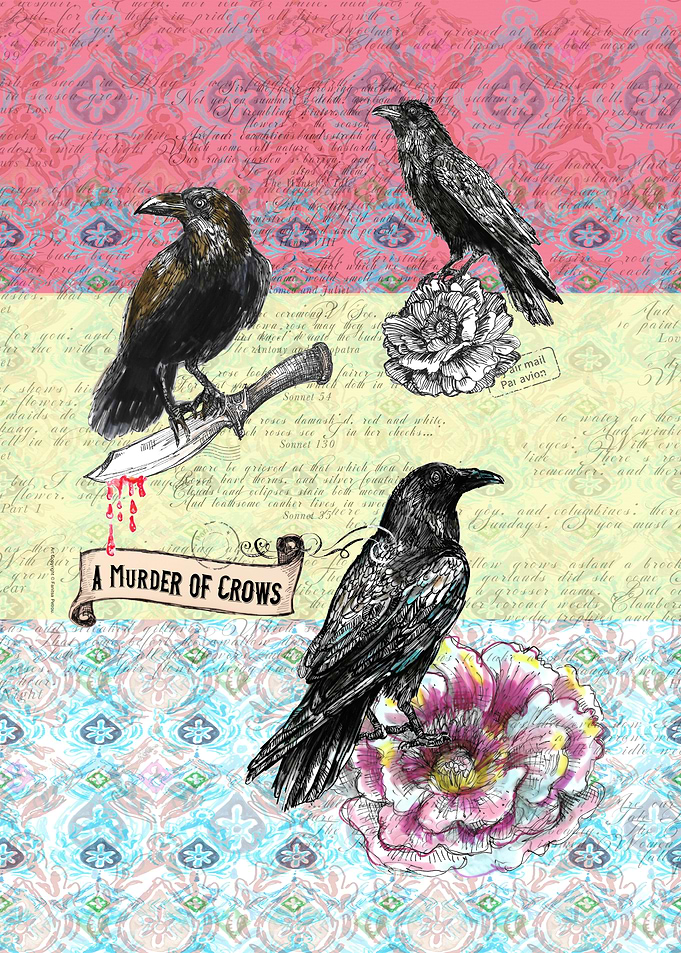 A Murder of Crows Illustration