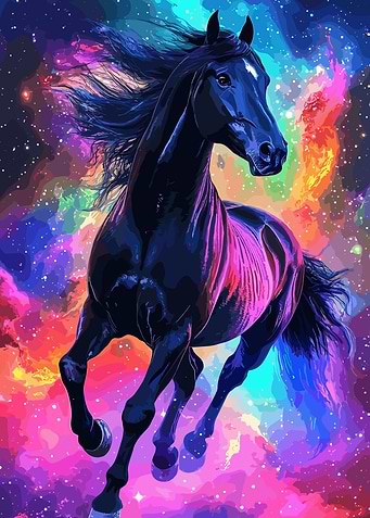 Cosmic Horse Digital Art