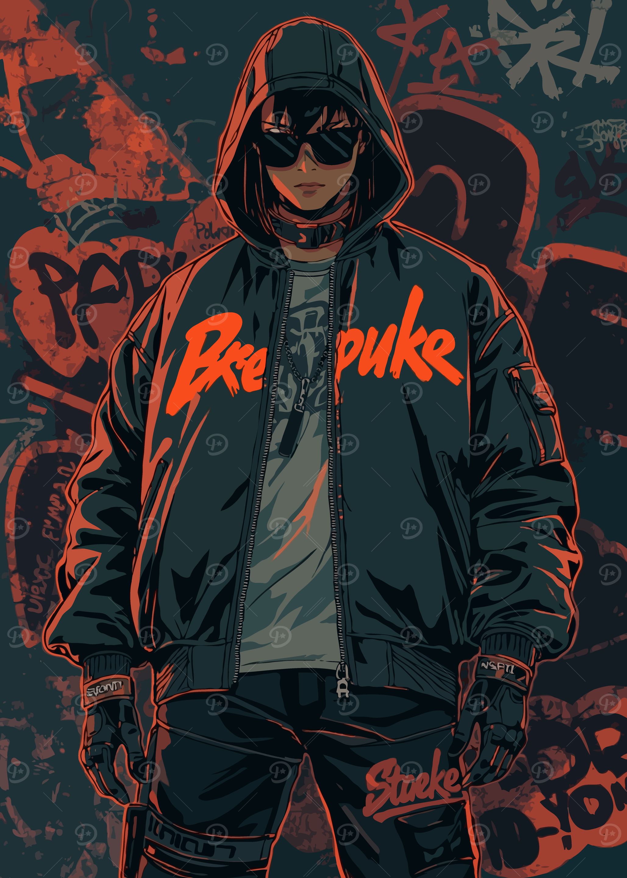 Fantasy Characters in Urban Graffiti