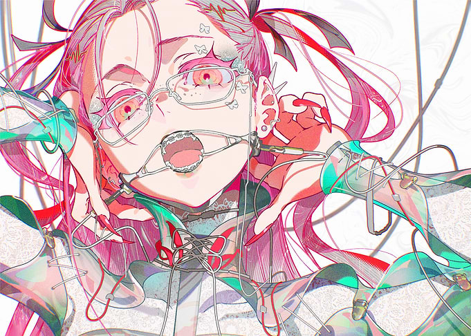 Anime Girl with Braces and Glasses