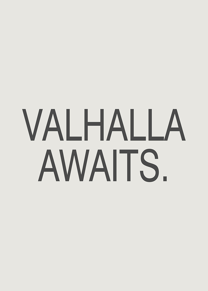 Valhalla Awaits Text Art