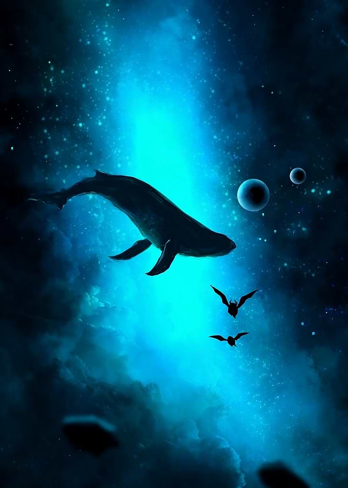 Whale in Space with Bats