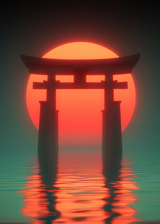 Synthwave Torii Gate