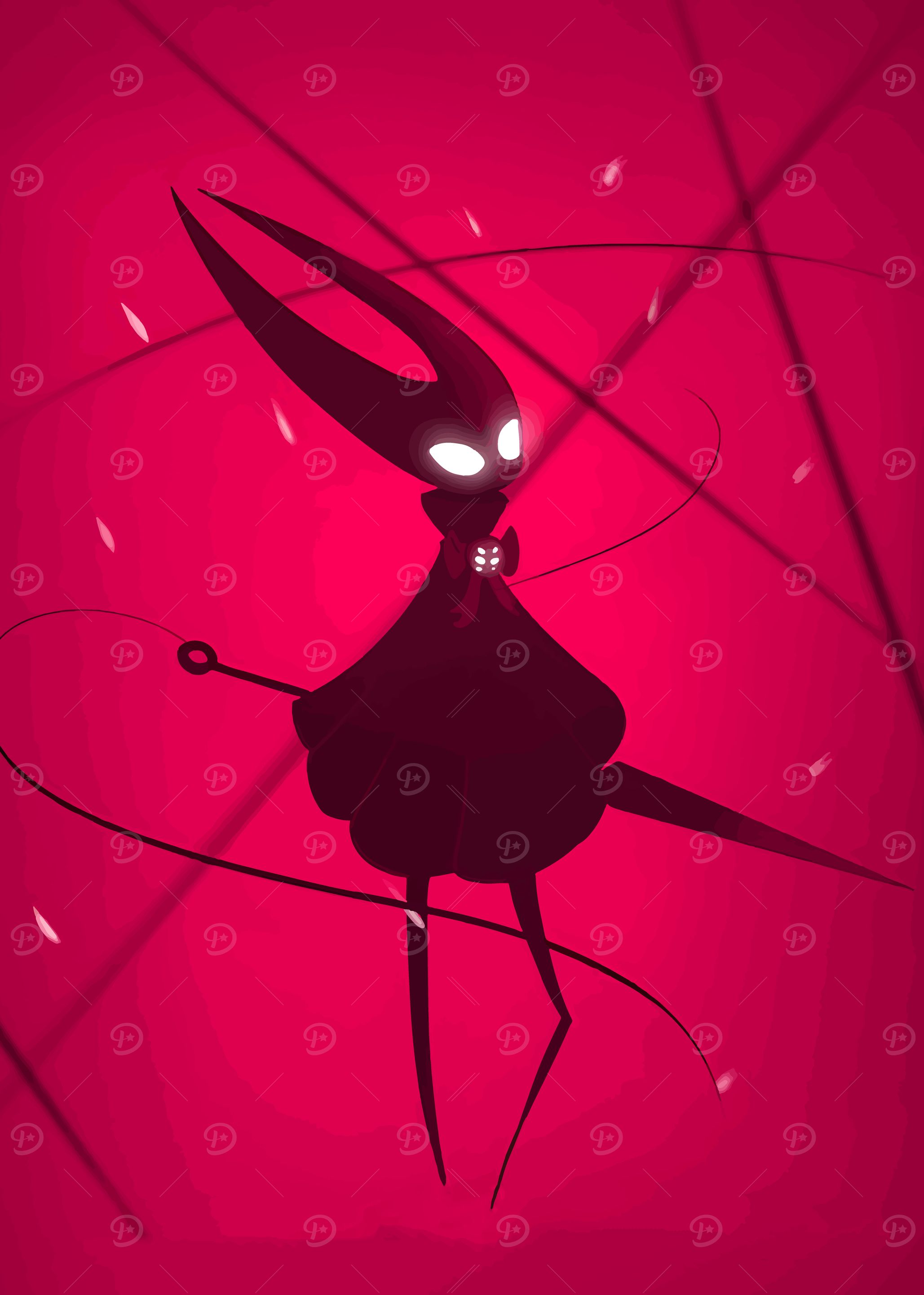 Hornet from Hollow Knight in Red