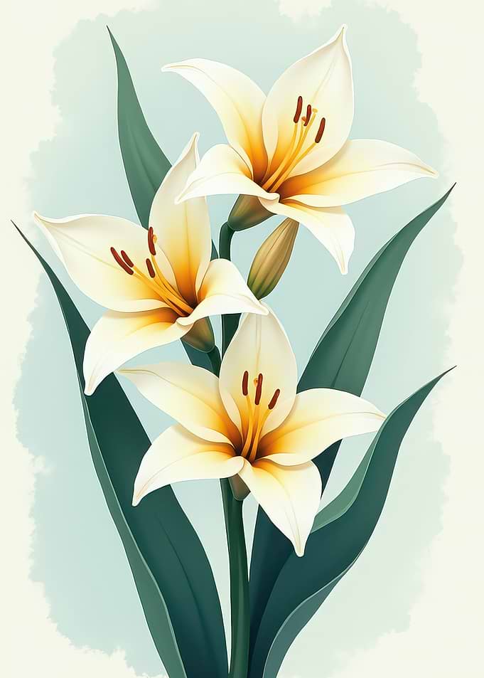 Elegant White Lilies Floral Arrangement
