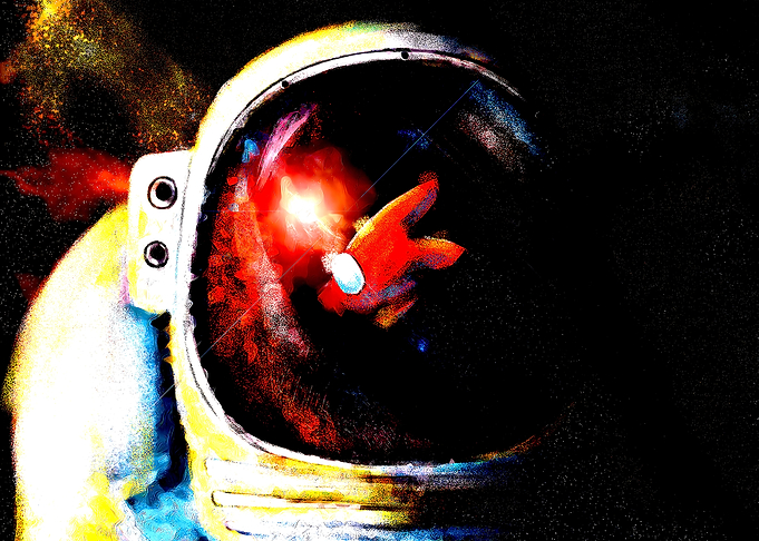 Among Us Astronaut in Space