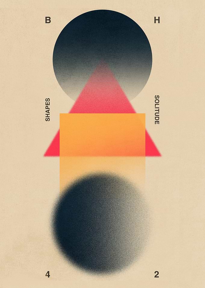 Abstract Geometric Shapes Composition