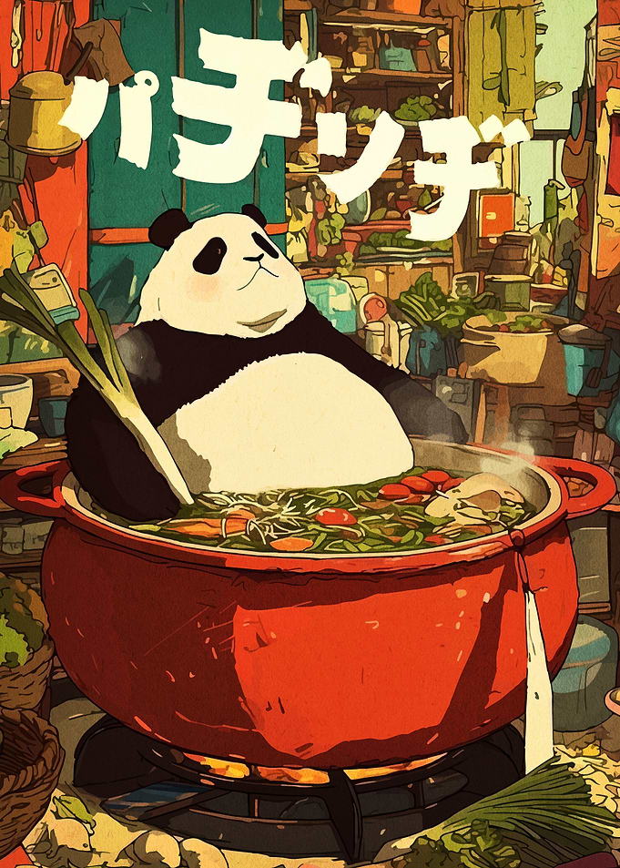 Panda in a Pot