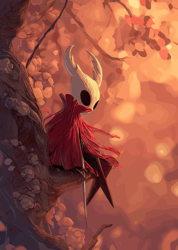 Hornet from Hollow Knight on Tree