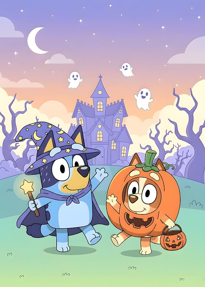 Bluey Halloween Cartoon